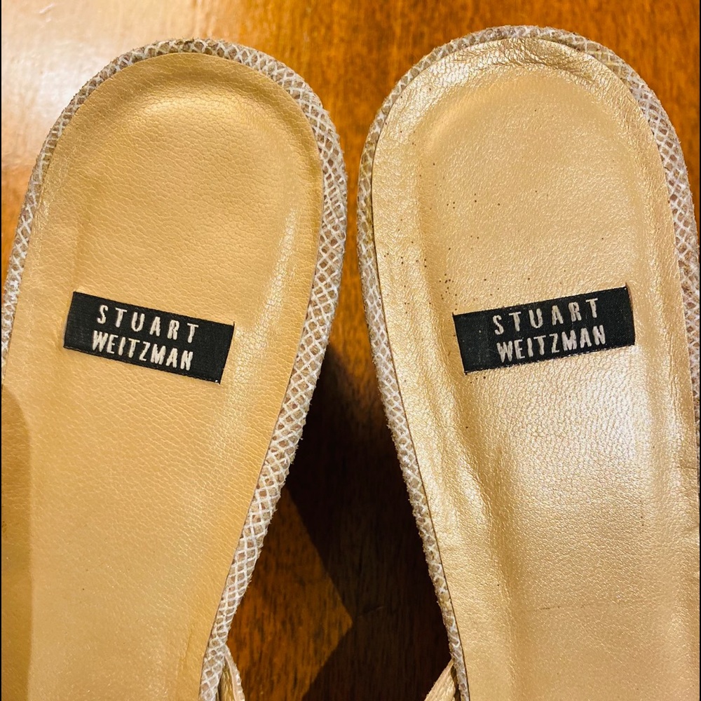 Stuart Weitzman Mules Reptil Leather Made in Spain New without tag Size 11.5 - Picture 11 of 13